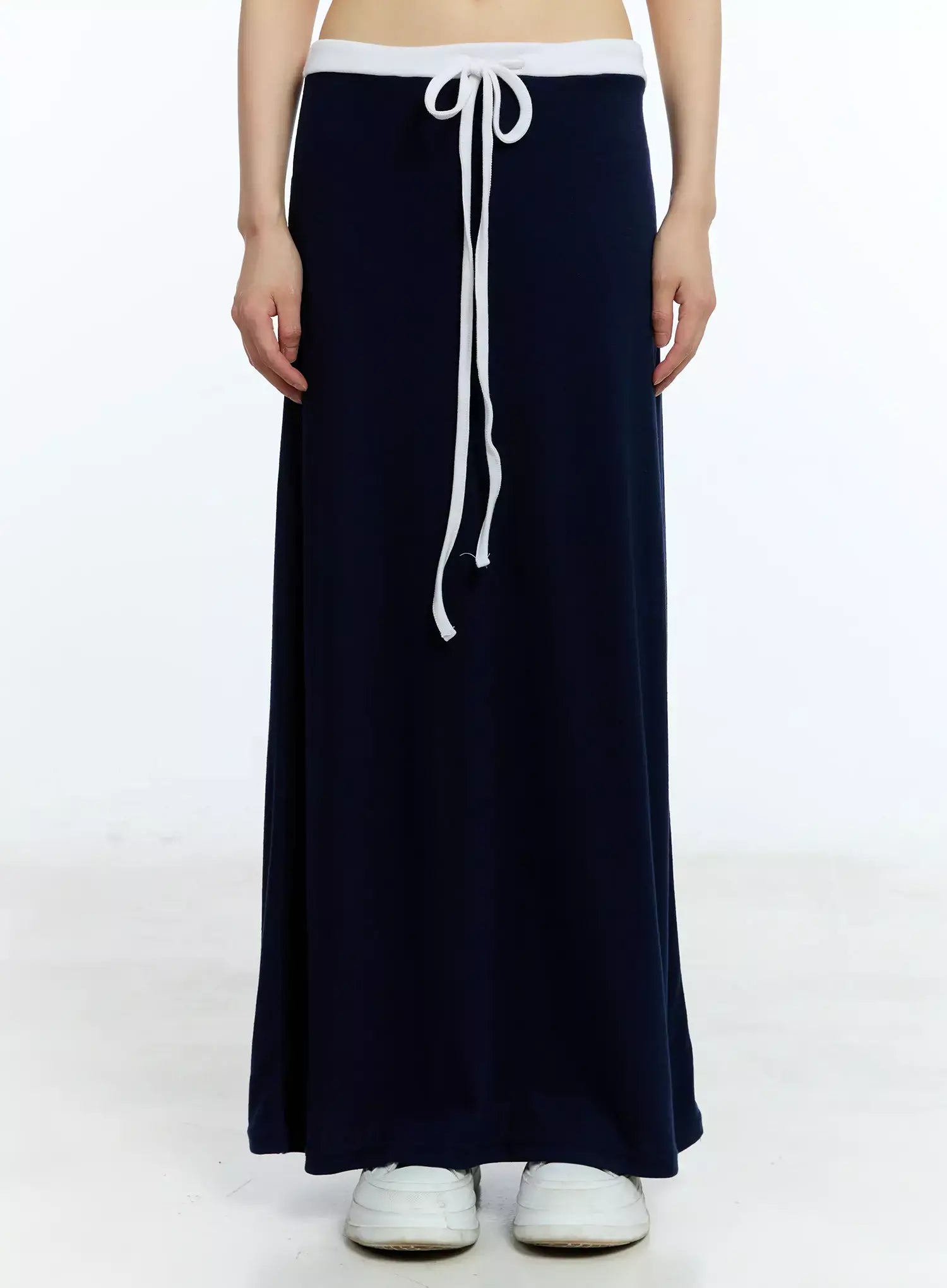 Two-Tone Comfy Maxi Skirt IU523
