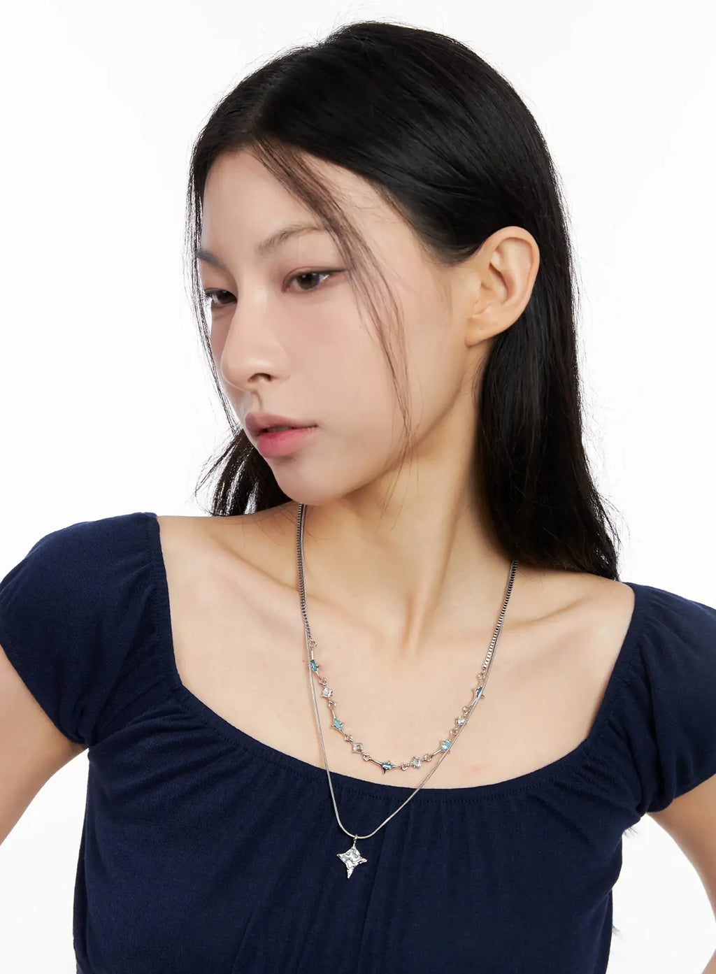 Sky Beaded Layered Necklace IG512