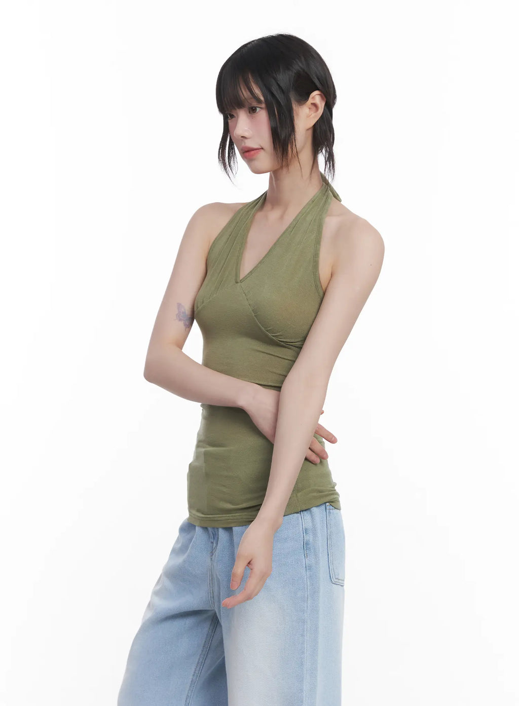 Sheer Halter Neck Tank CU519