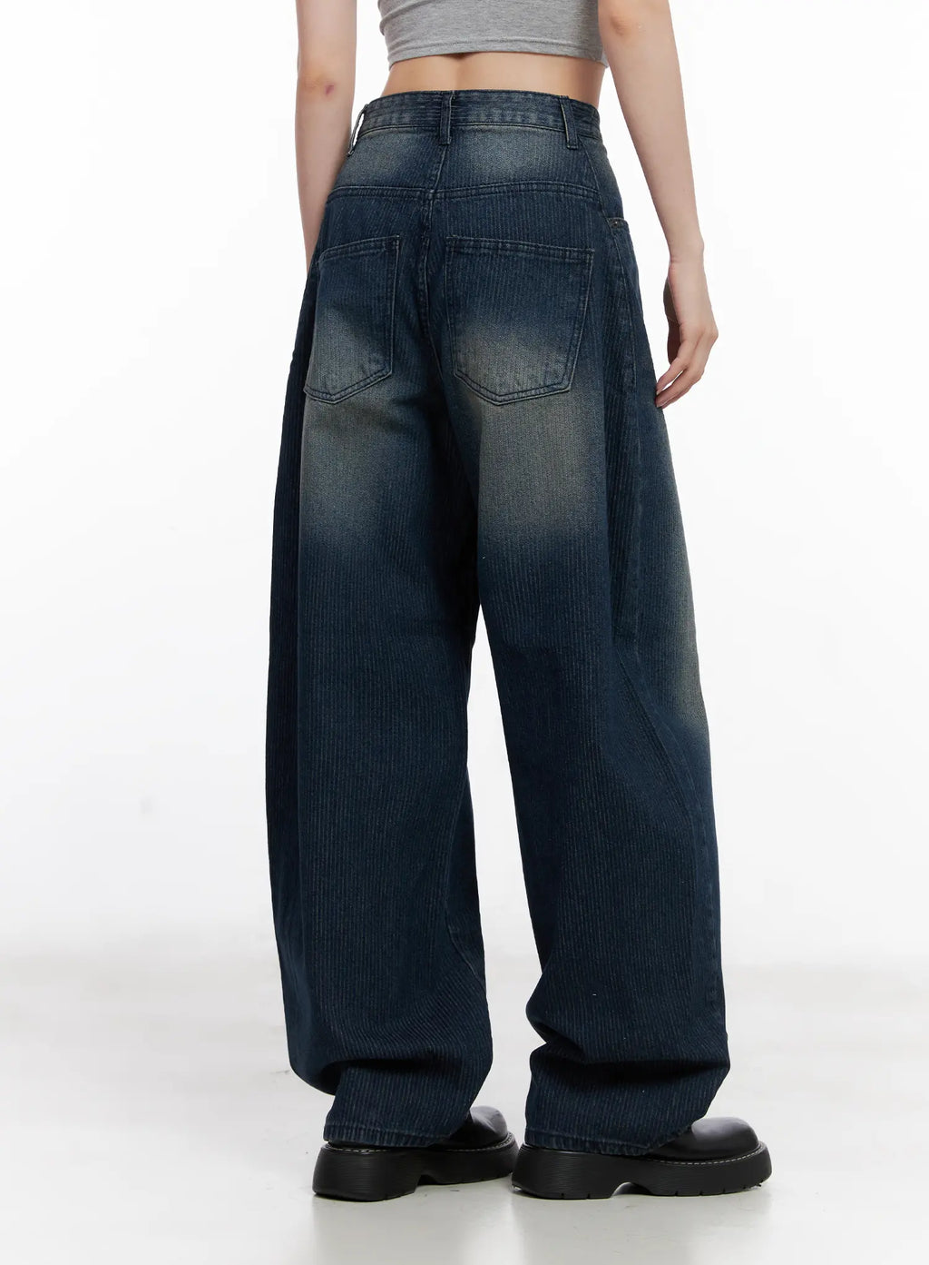 Marlee Corduroy Washed Wide-Leg Jeans CG526