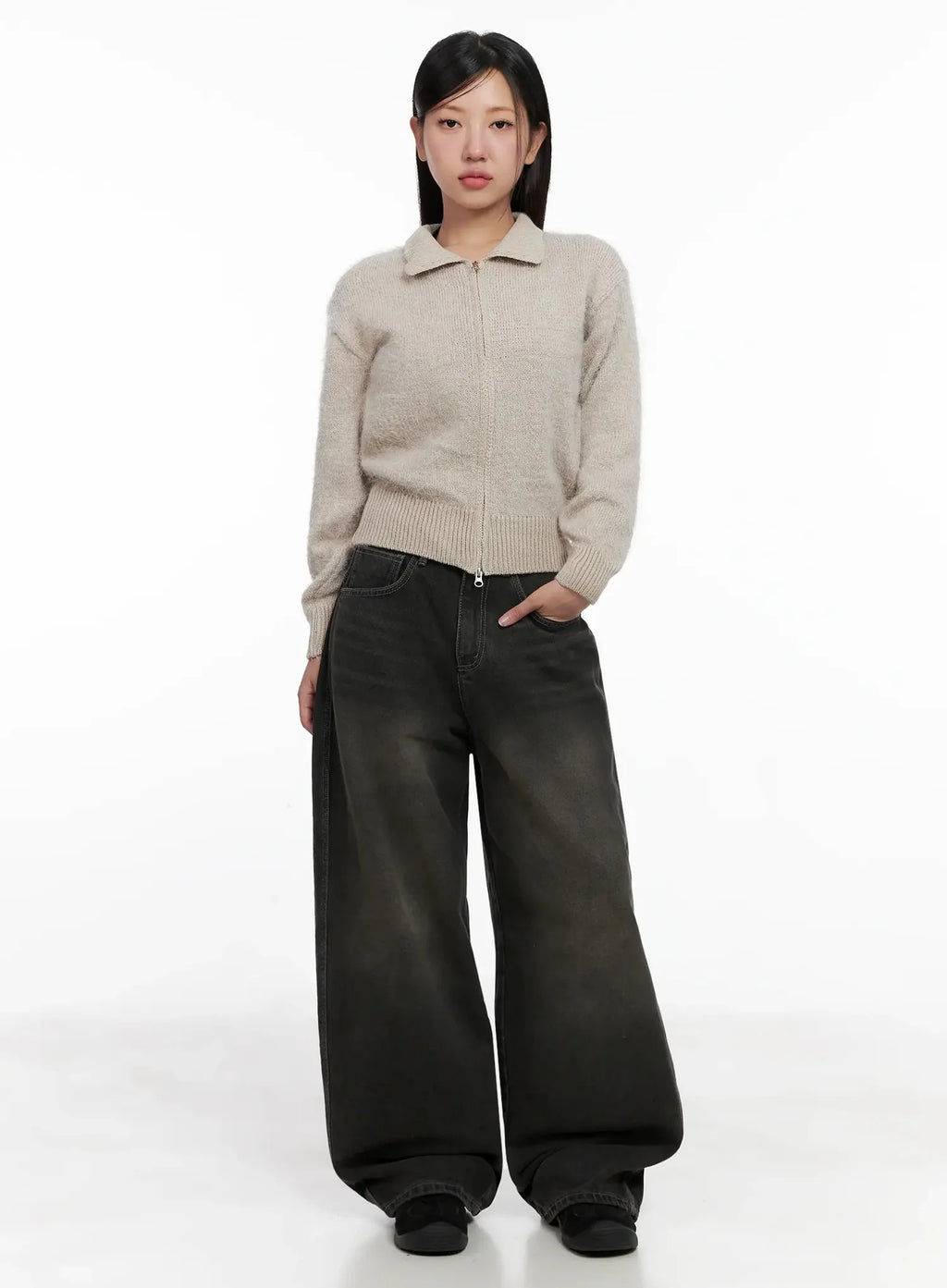 Hari Dark Washed Baggy Jeans IG527