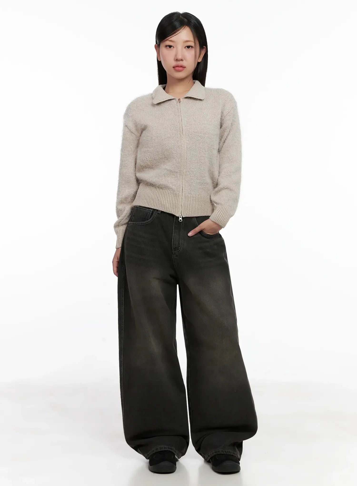 Hari Dark Washed Baggy Jeans IG527