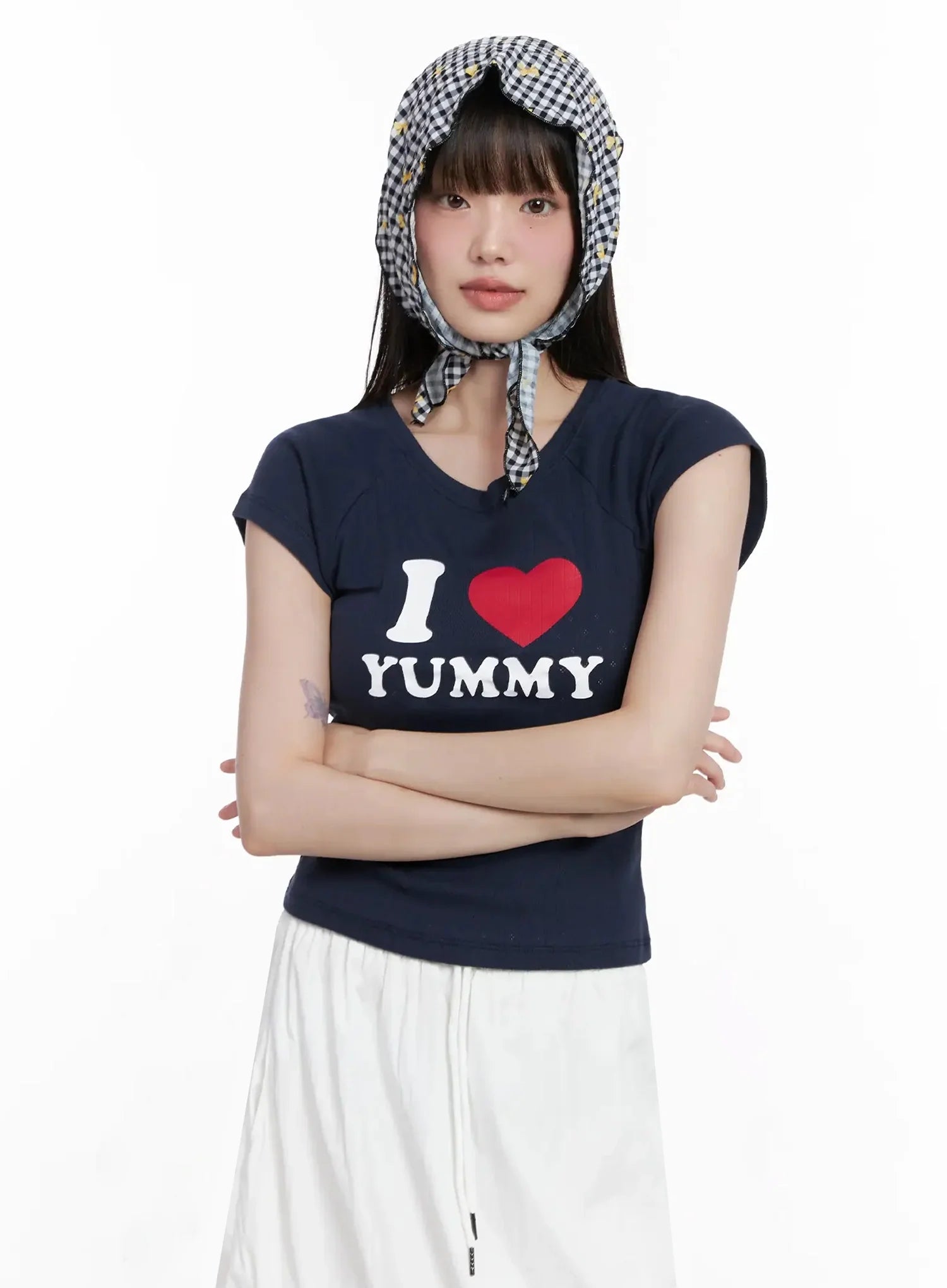 Gingham Ribbon Hair Scarf IL528