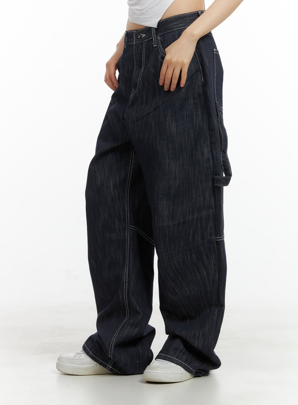 Low-Rise Strap Baggy Jeans CY414