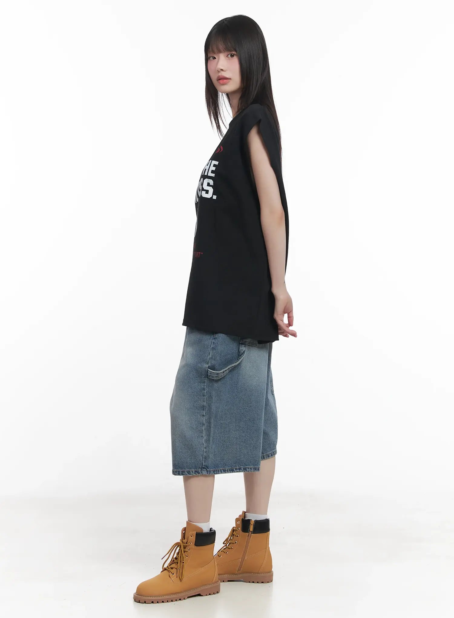 Graphic Oversized Tank Top CU518