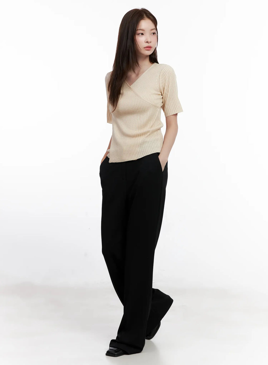 Black Flared Trousers CL523