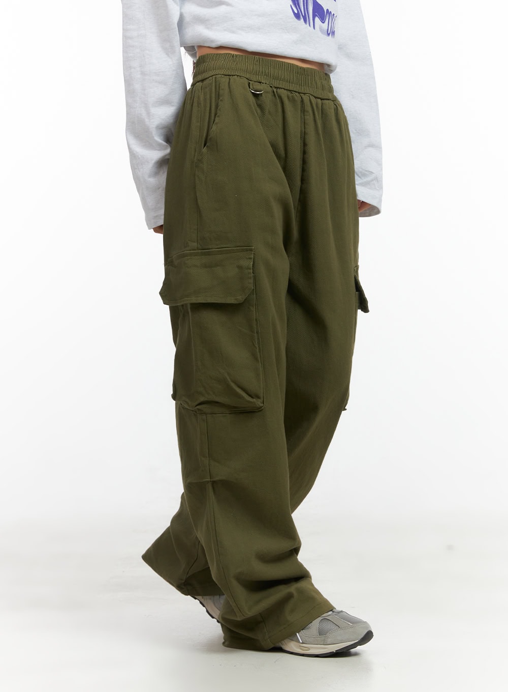 Wide Fit Banded Cargo Pants CO417