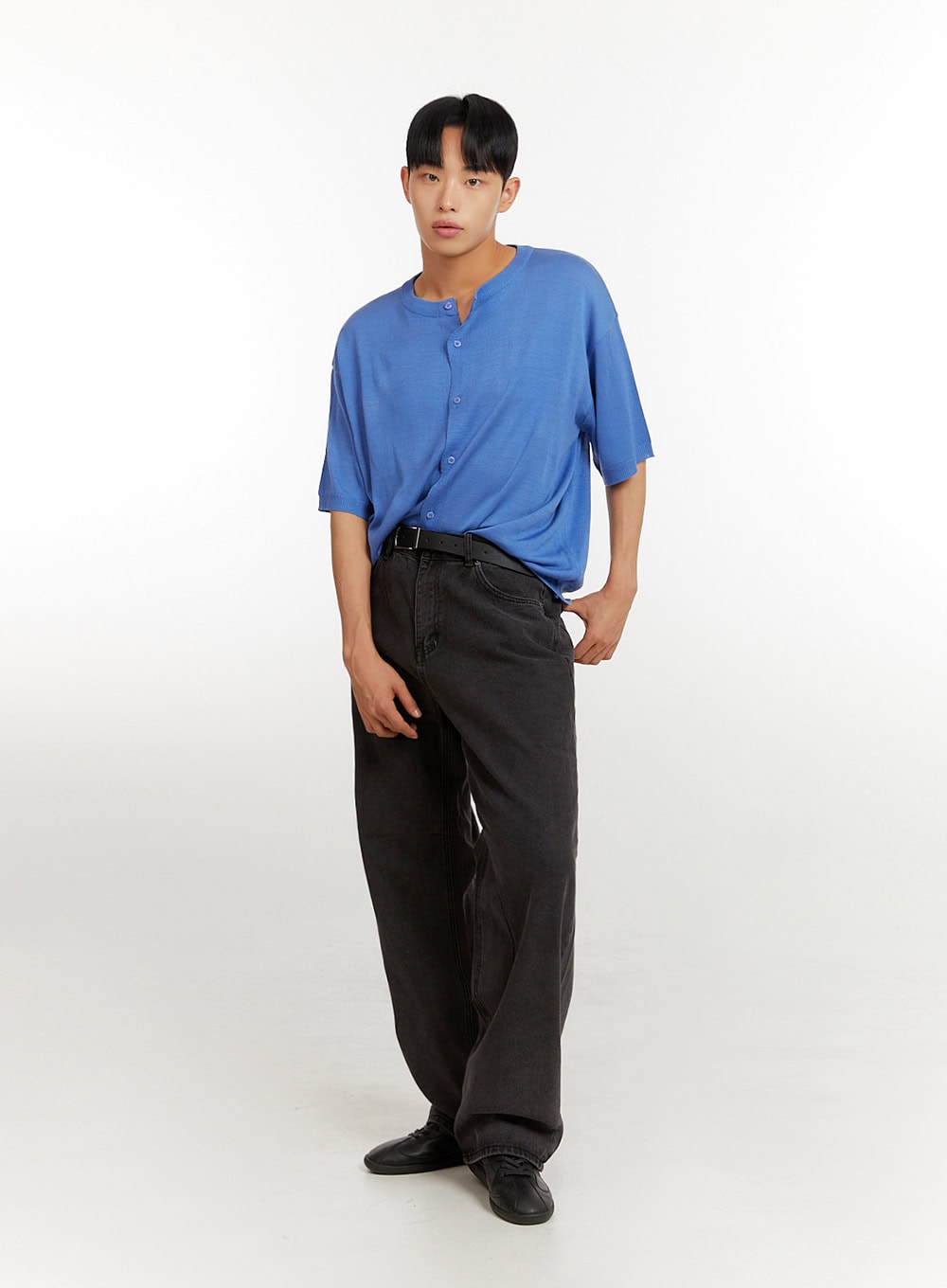 Men's Button Knit Shirt IU426