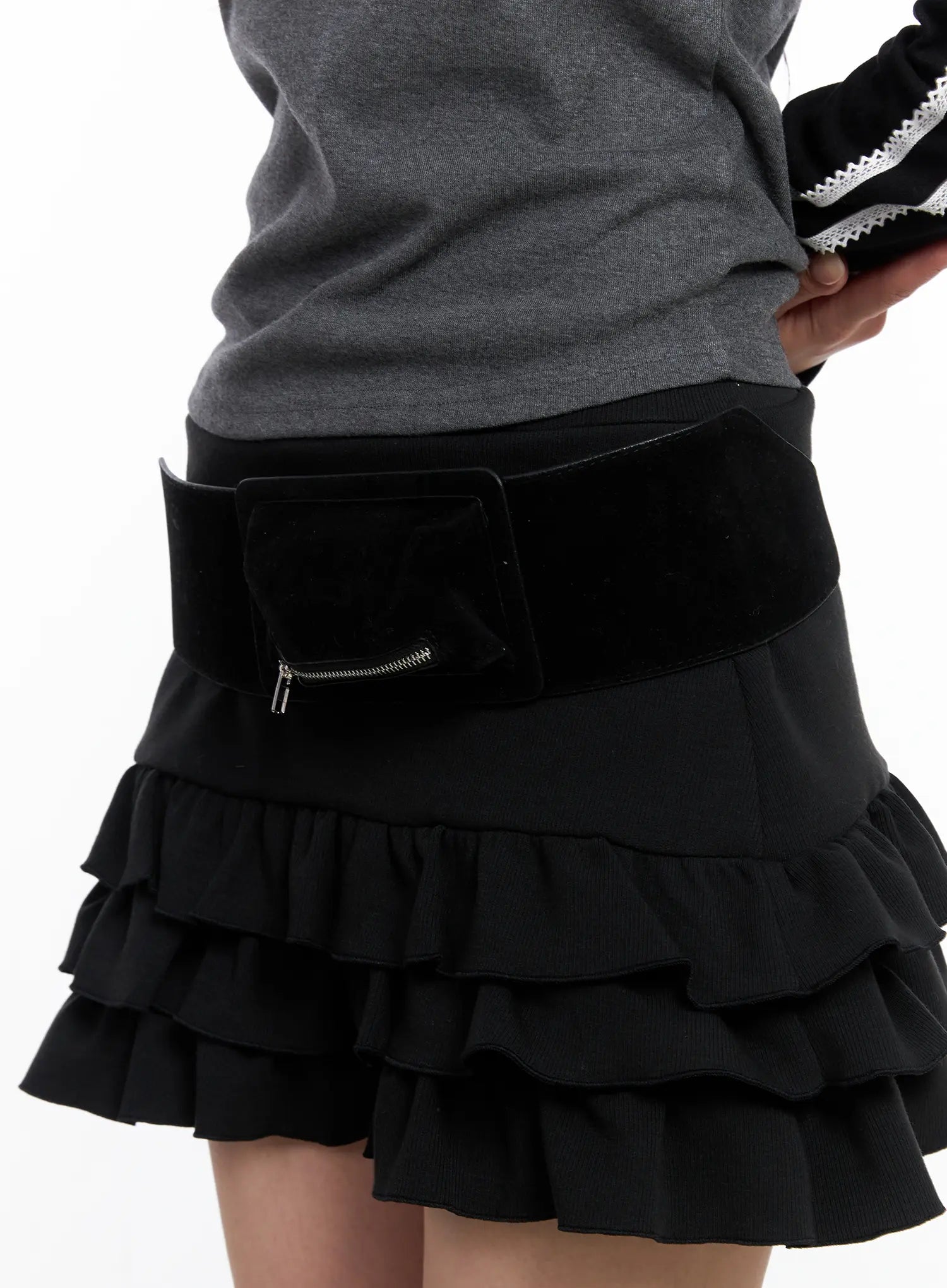 John Suede Pocketed Waist Belt CS529