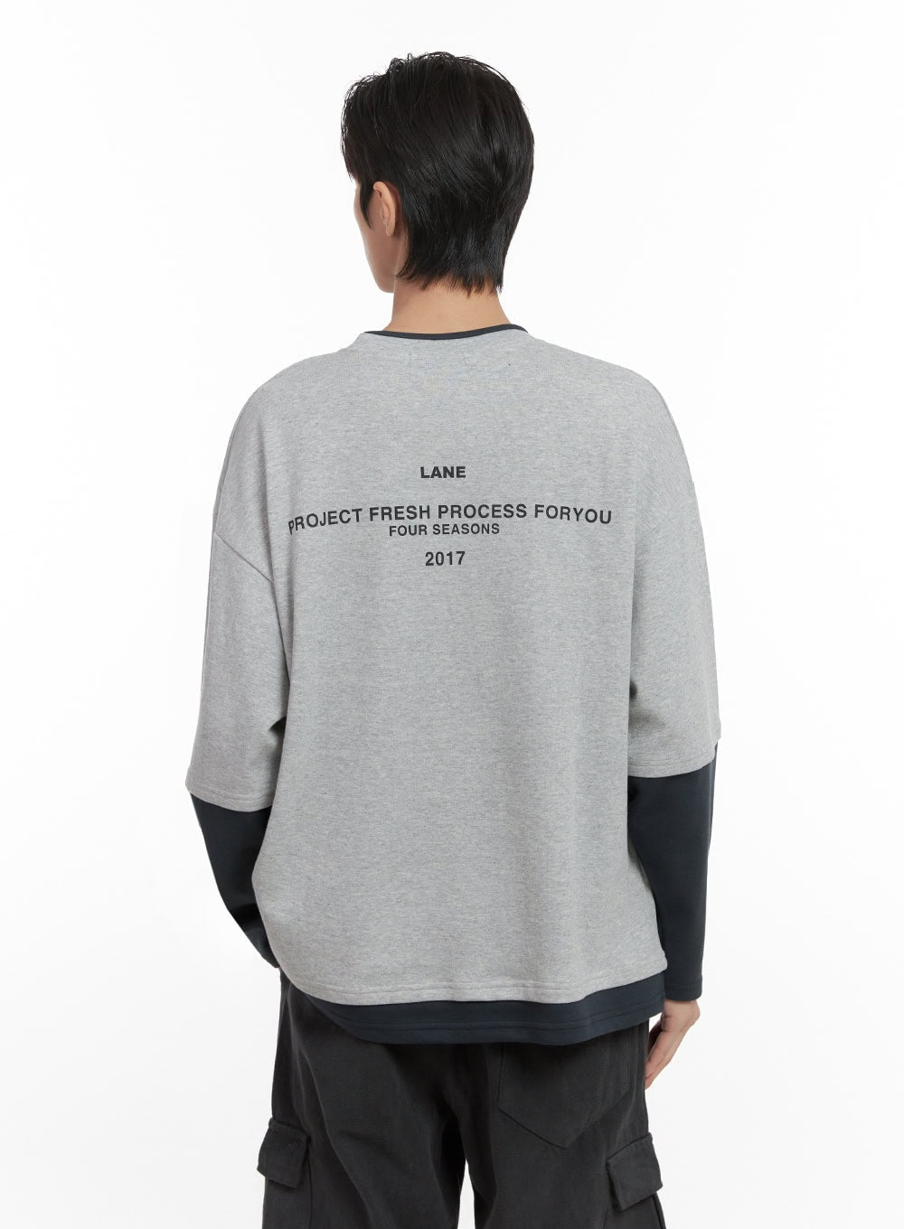 Men's Layered Long Sleeve Tee ID413
