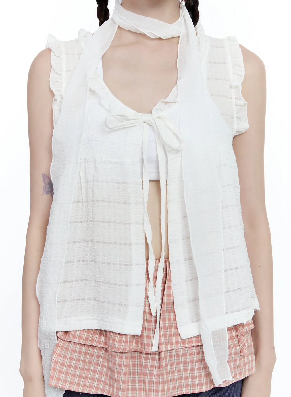 Ruffled Skinny Scarf CG507