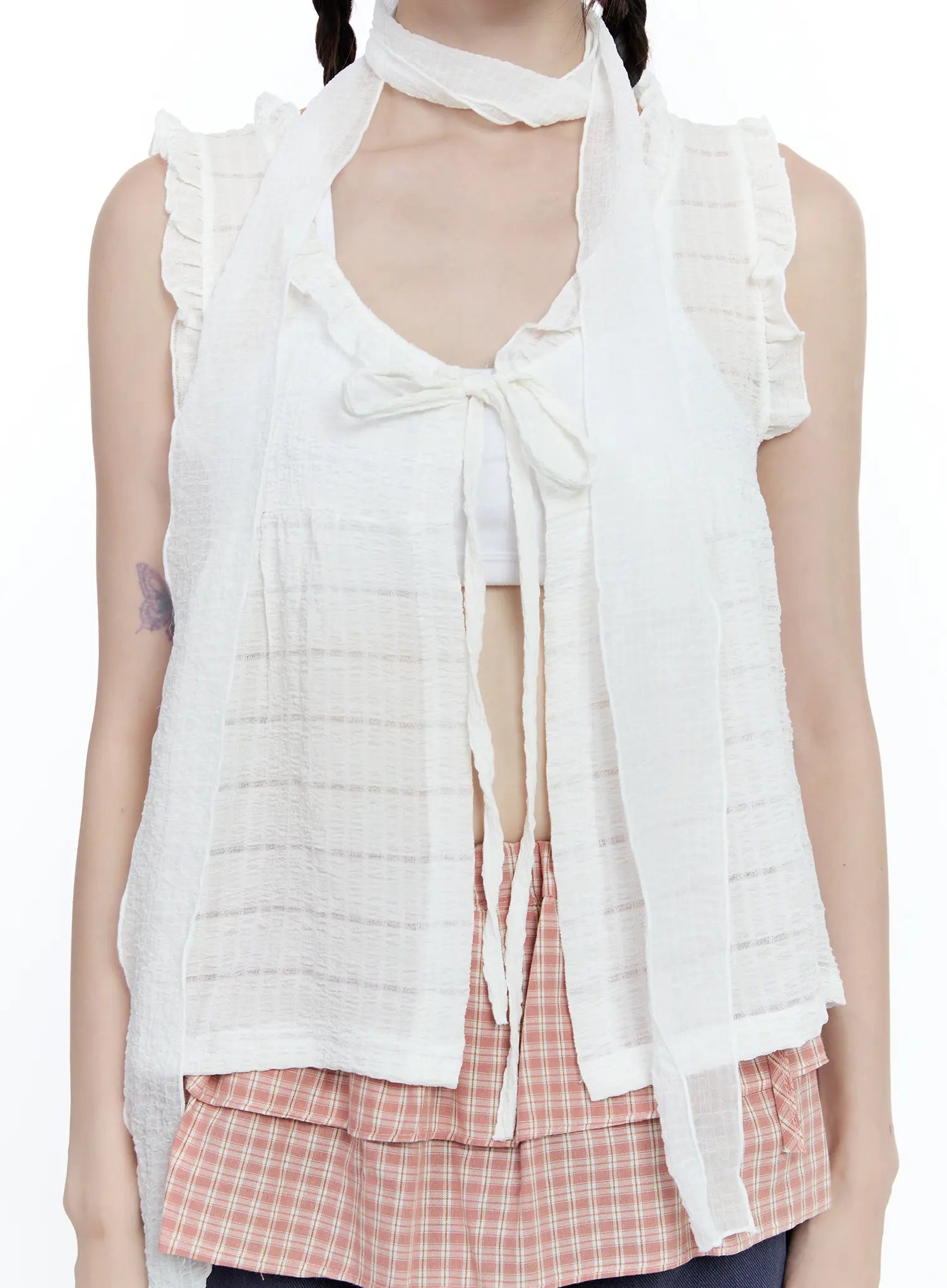 Ruffled Skinny Scarf CG507