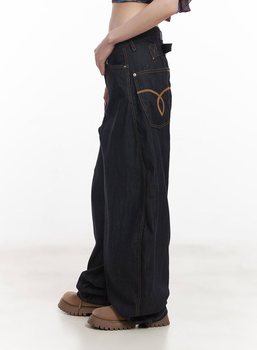 Jessie Stitched Wide-Leg Jeans CY520