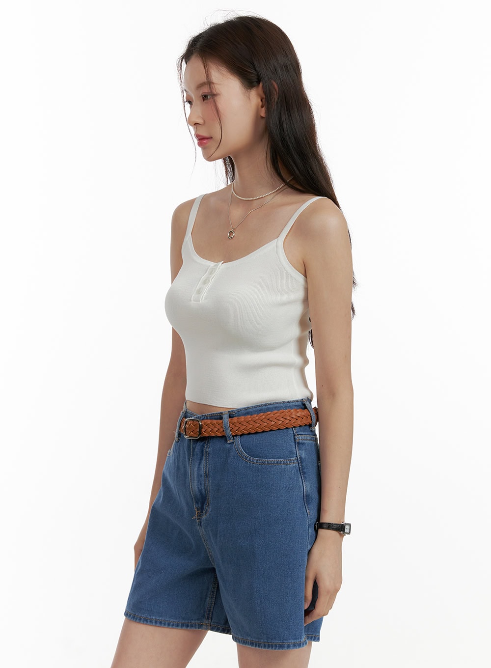 Faux Leather Woven Belt OU413