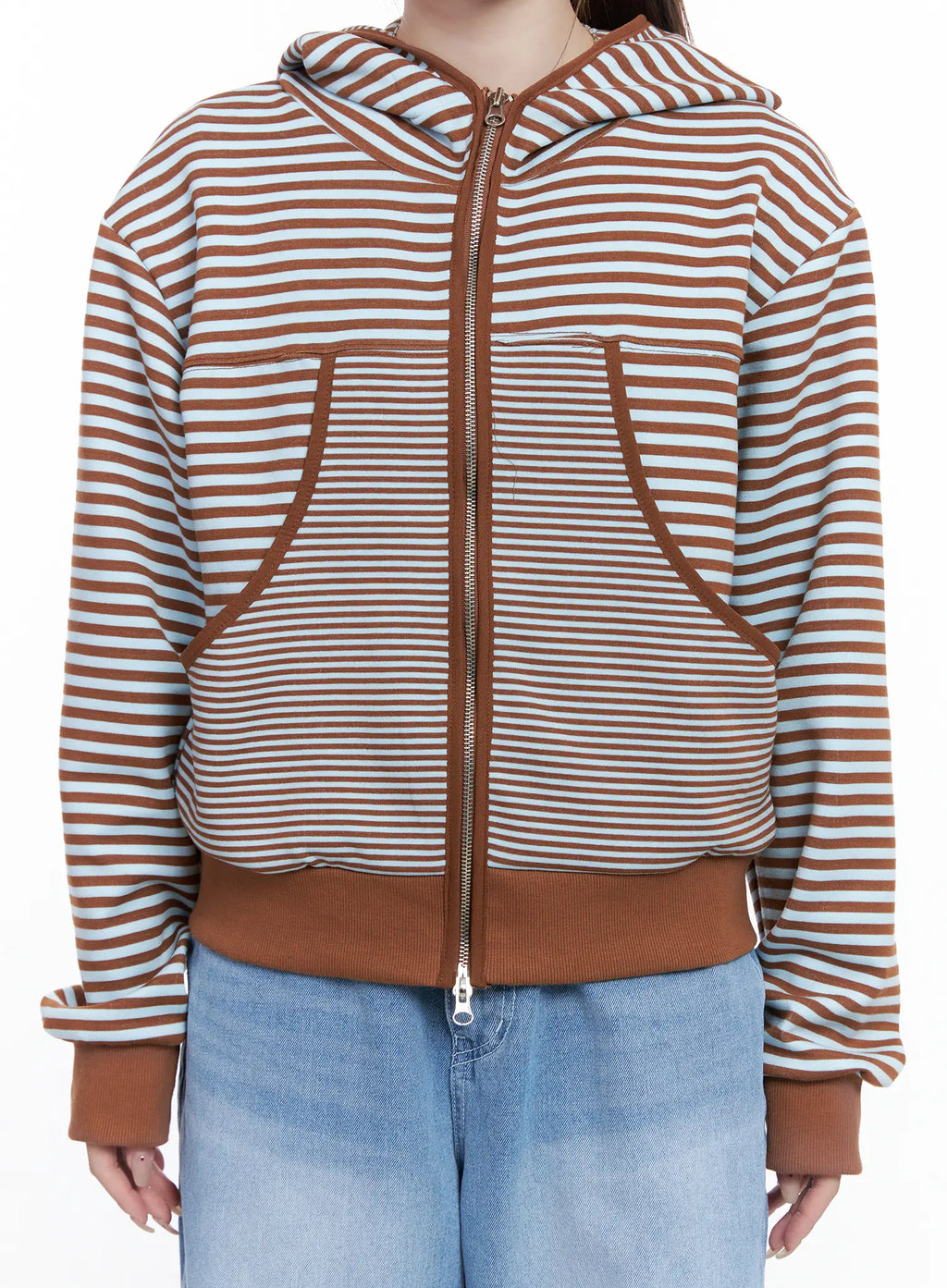 Striped Zip-Up Hoodie CG529