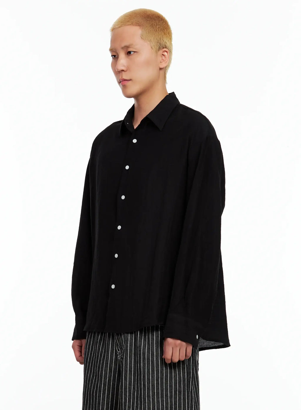 Men's Soft Linen Long-Sleeve Shirt IL514