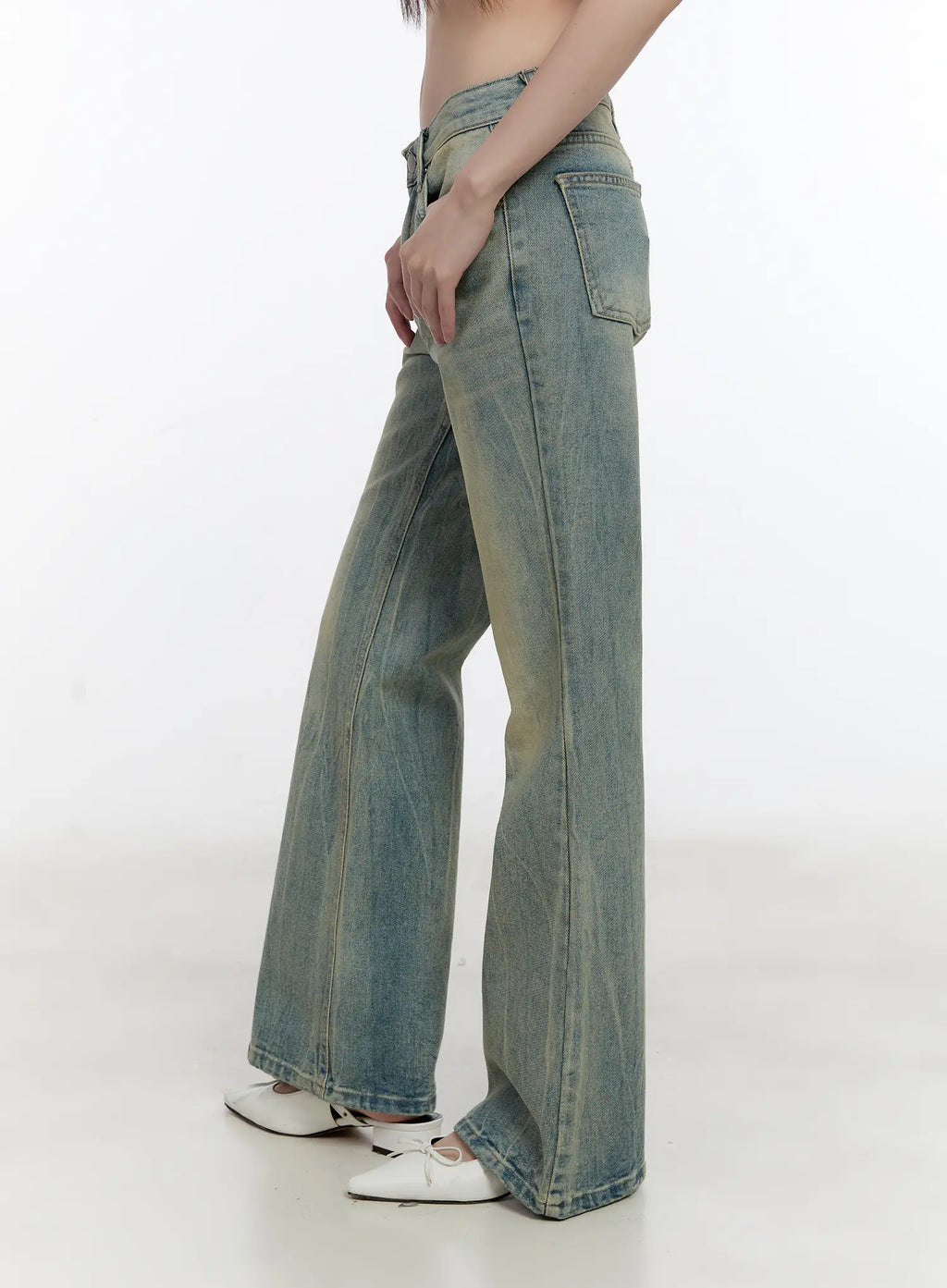 Roa Vintage Blue Flared Denim Jeans CL504