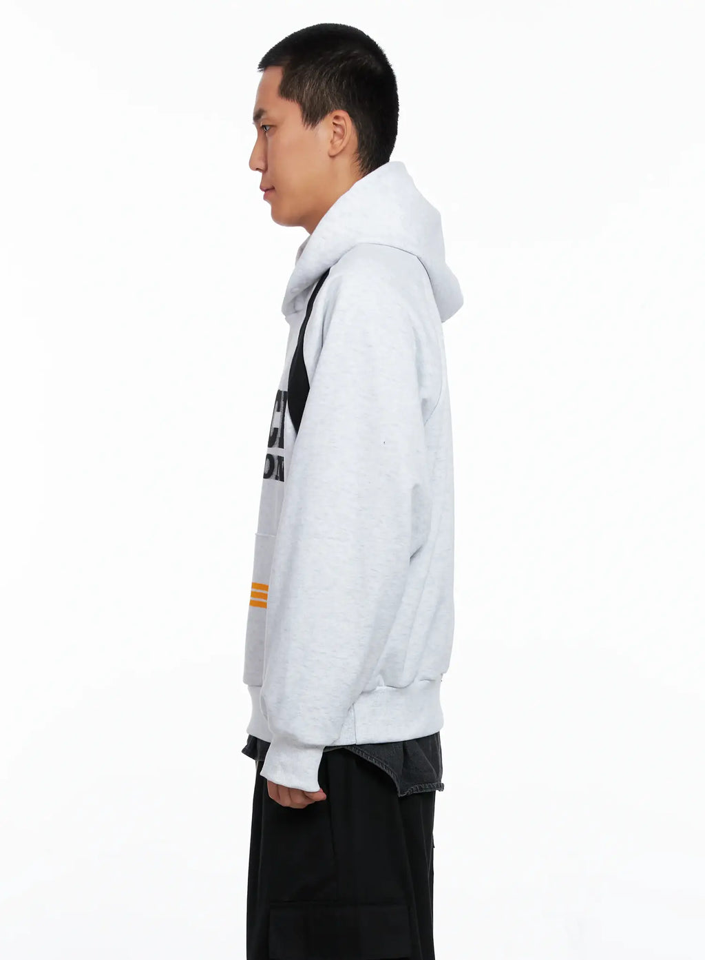 Men's Raglan Graphic High Neck Hoodie IS510