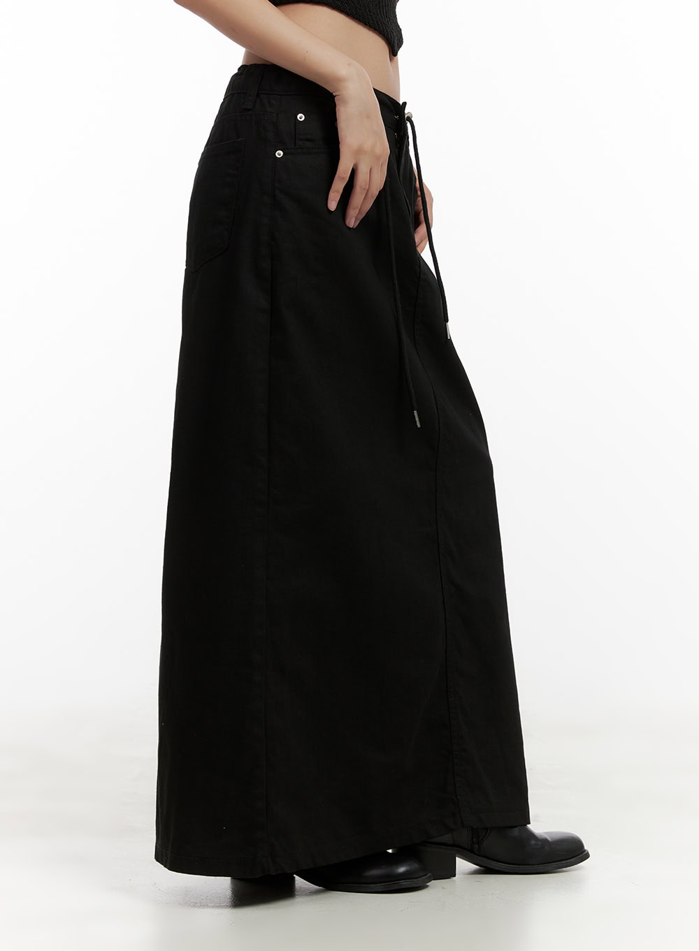 String Waist Maxi Skirt CL431