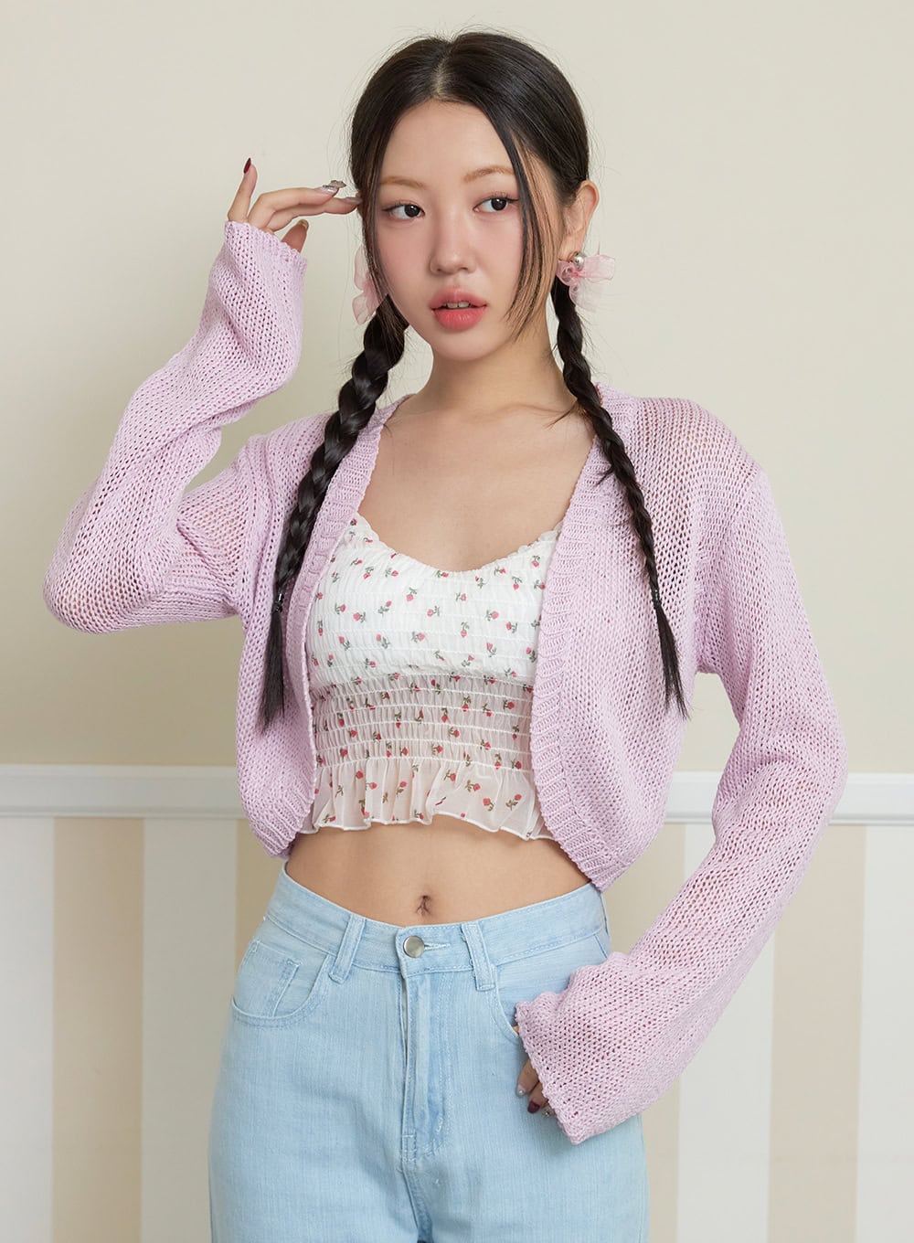 Fabric Ball Earrings OY424