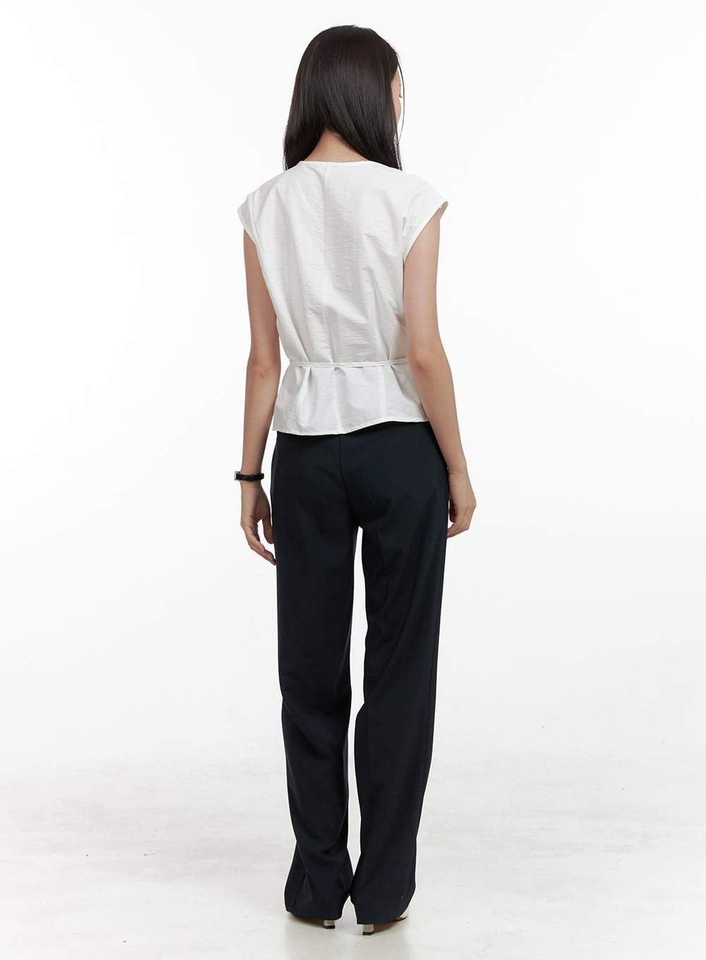 Pintuck Straight Tailored Pants OL411