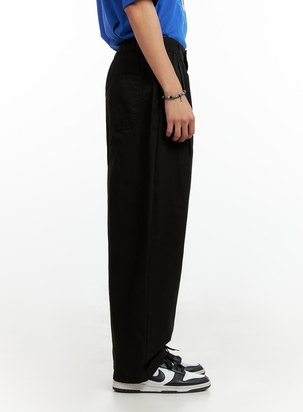 Men's Pintuck Wide Fit Cotton Pants IG402