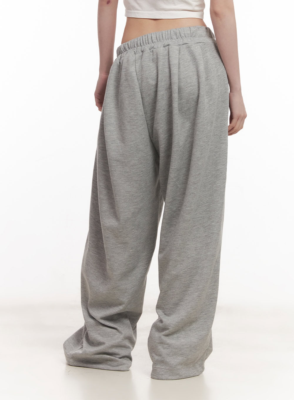 Cozy Pintuck Wide-Leg Sweatpants CM517