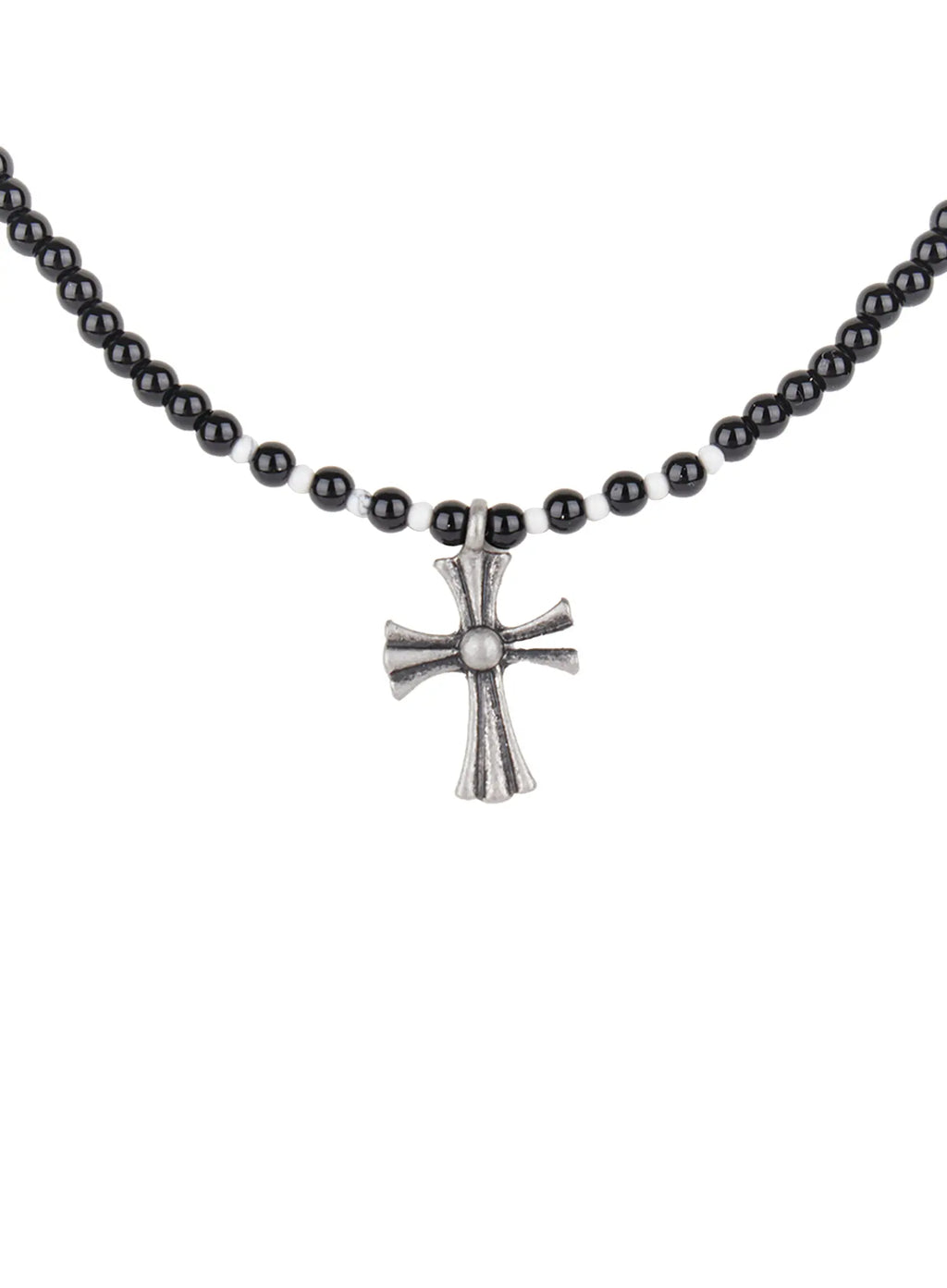 Beaded Cross Pendant Necklace CS505