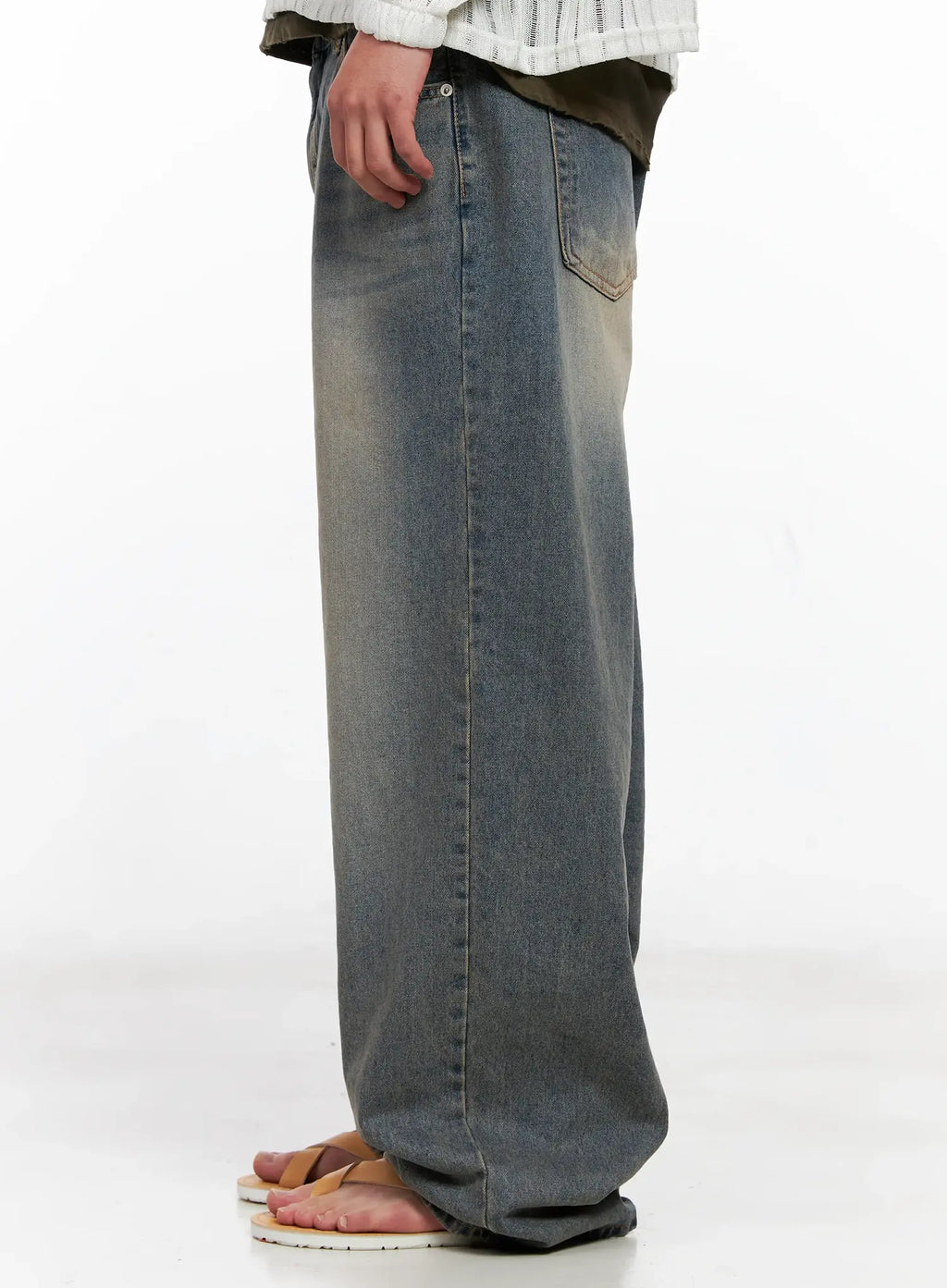 Men's Washed Vintage Denim Jeans IG511