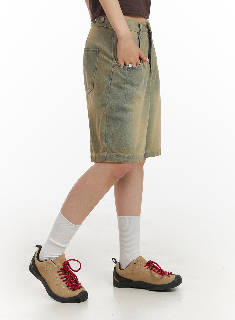 Vintage Washed Baggy Jorts IY410