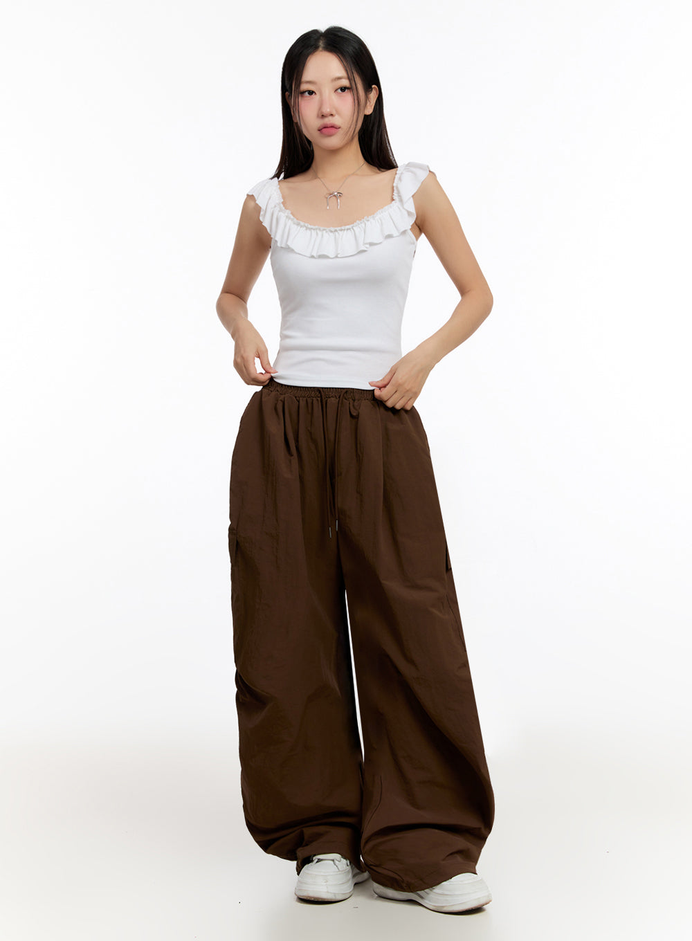 Adjustable Nylon Cargo Pants IU509