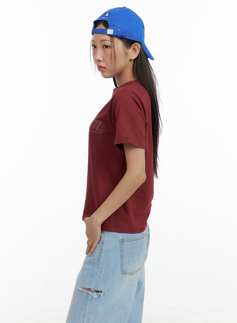 Graphic Short Sleeve Letter Top OL408