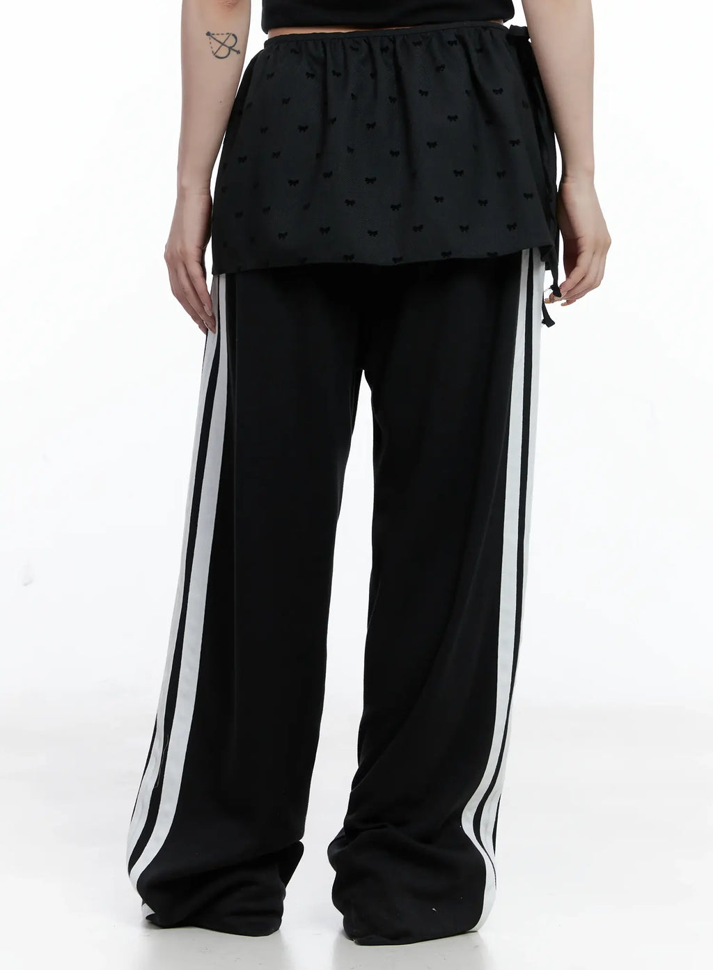 Layered Heart Print Wrap Skirt CS501