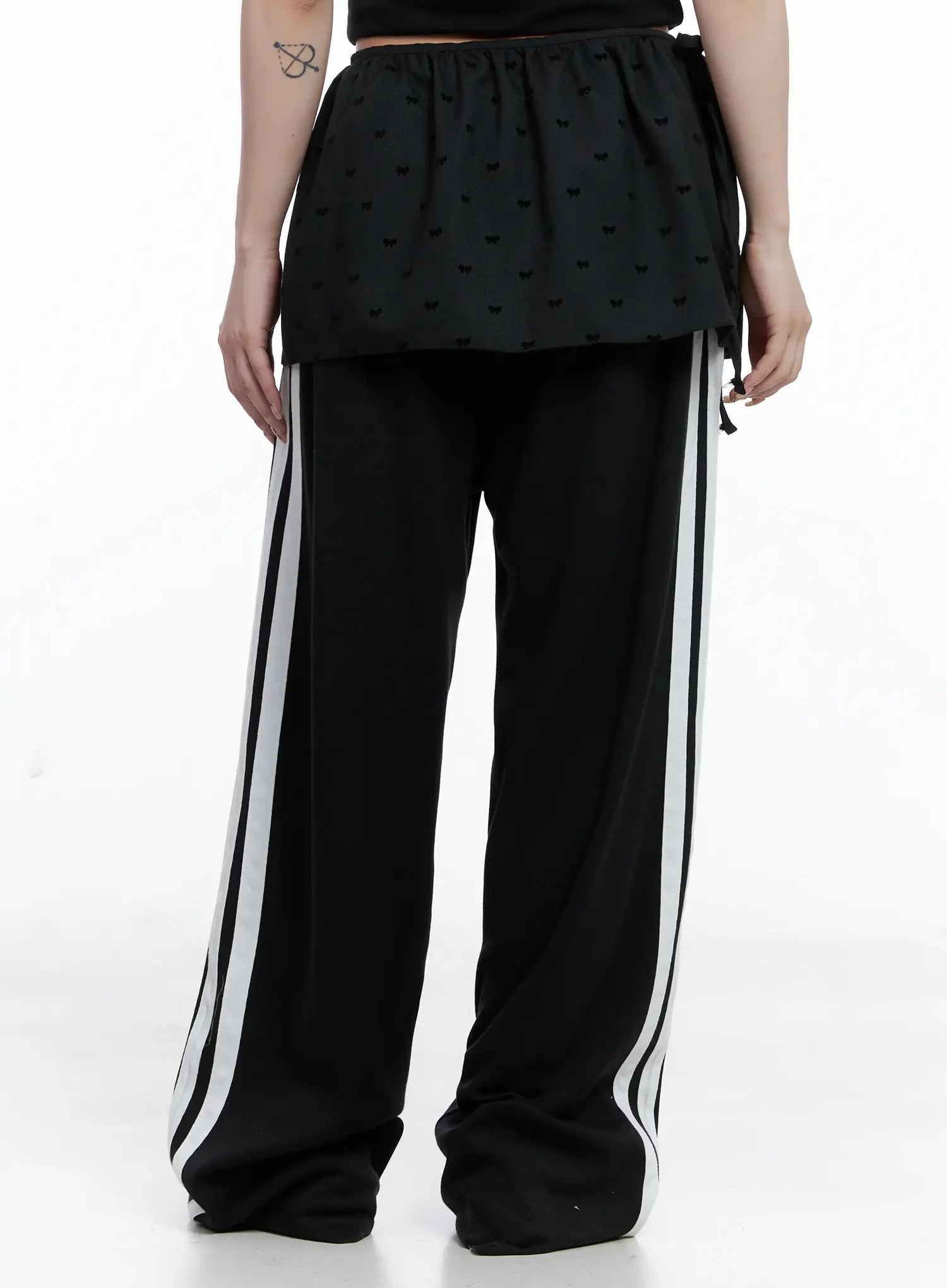 Layered Heart Print Wrap Skirt CS501