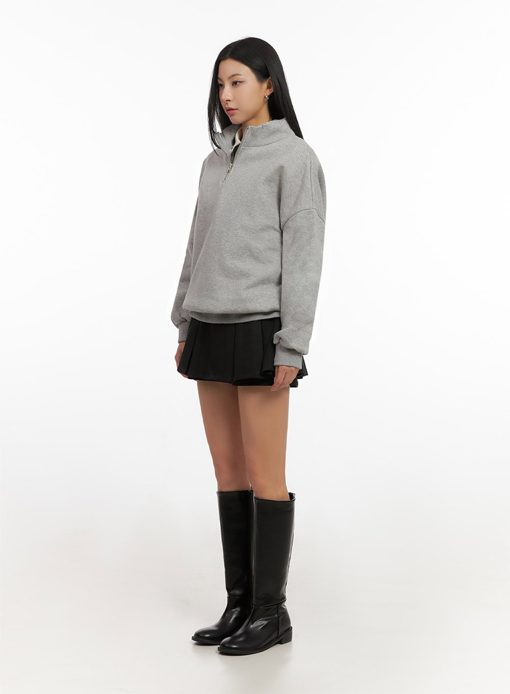 Loose-Fit Half-Zip Sweatshirt IJ503