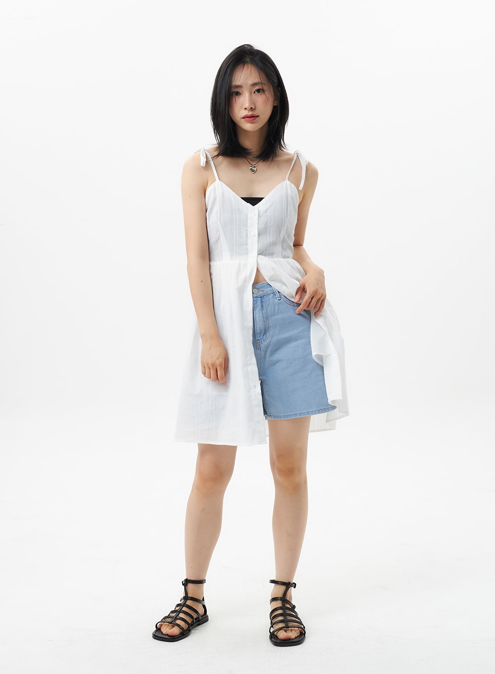 Button Mini Dress OL305