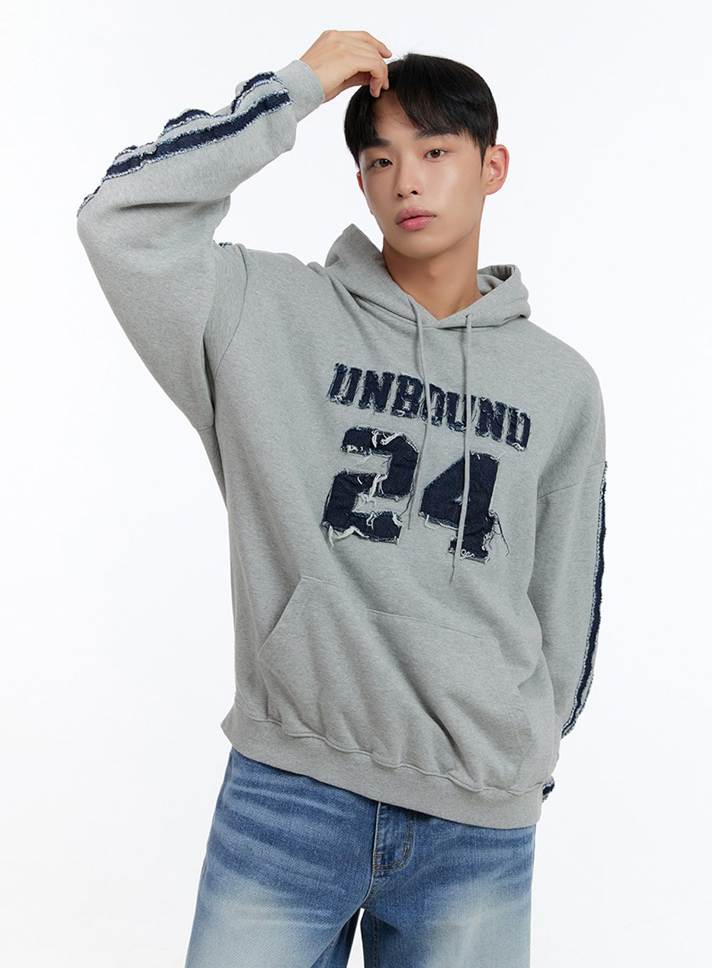 Men's  Cotton Patchwork Hoodie  IS412