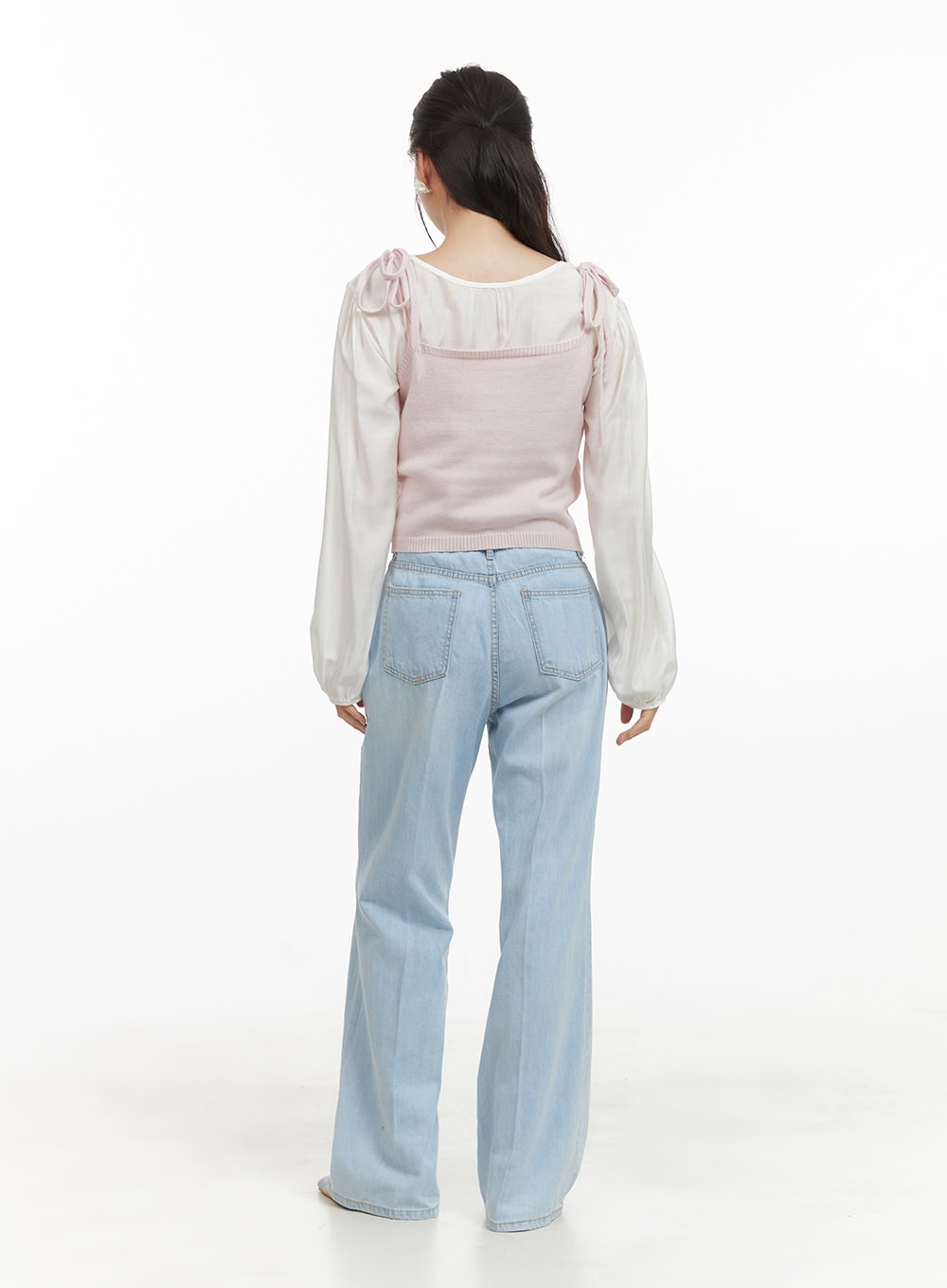 Loose Fit Bootcut Jeans OY417