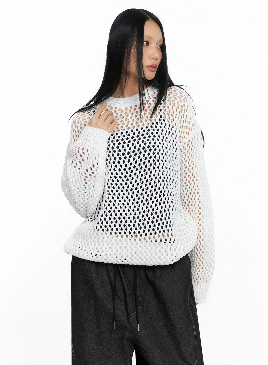 Mesh Knit Sweater CO516
