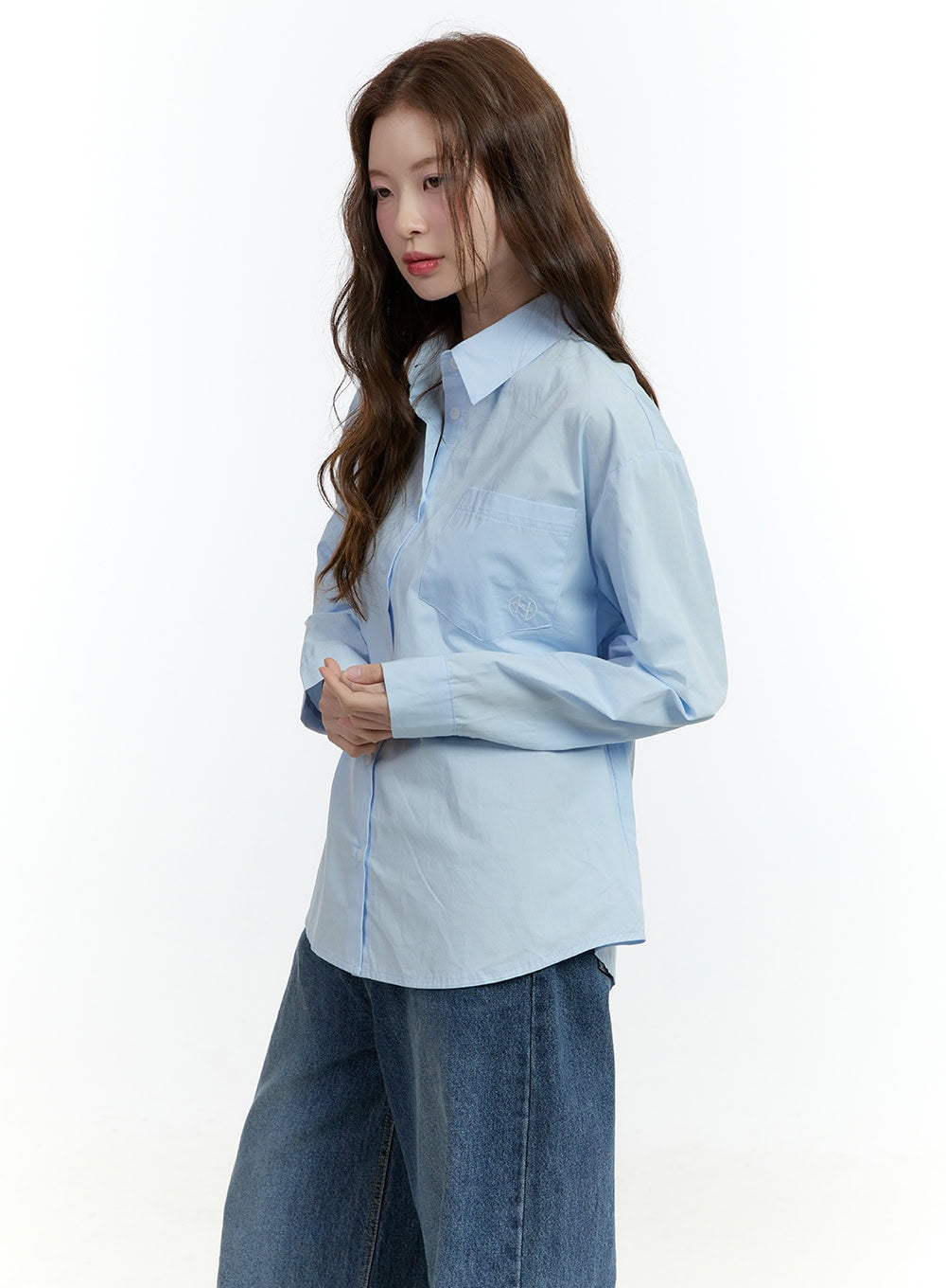 Oversized Button-Up Shirt CF503