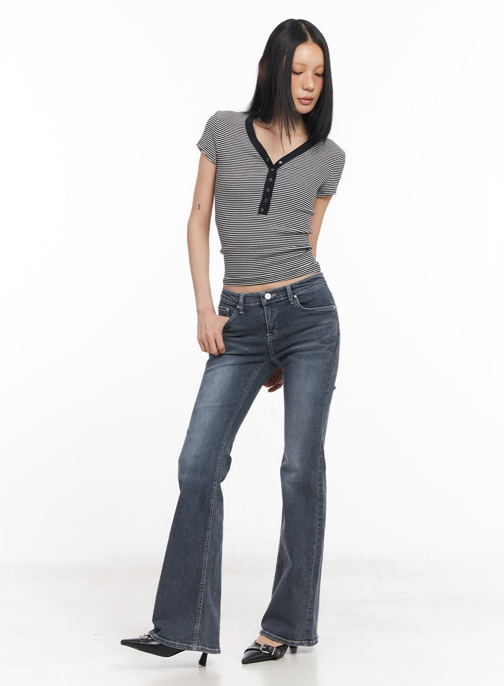 Nadeline Slim Bootcut Jeans CY528