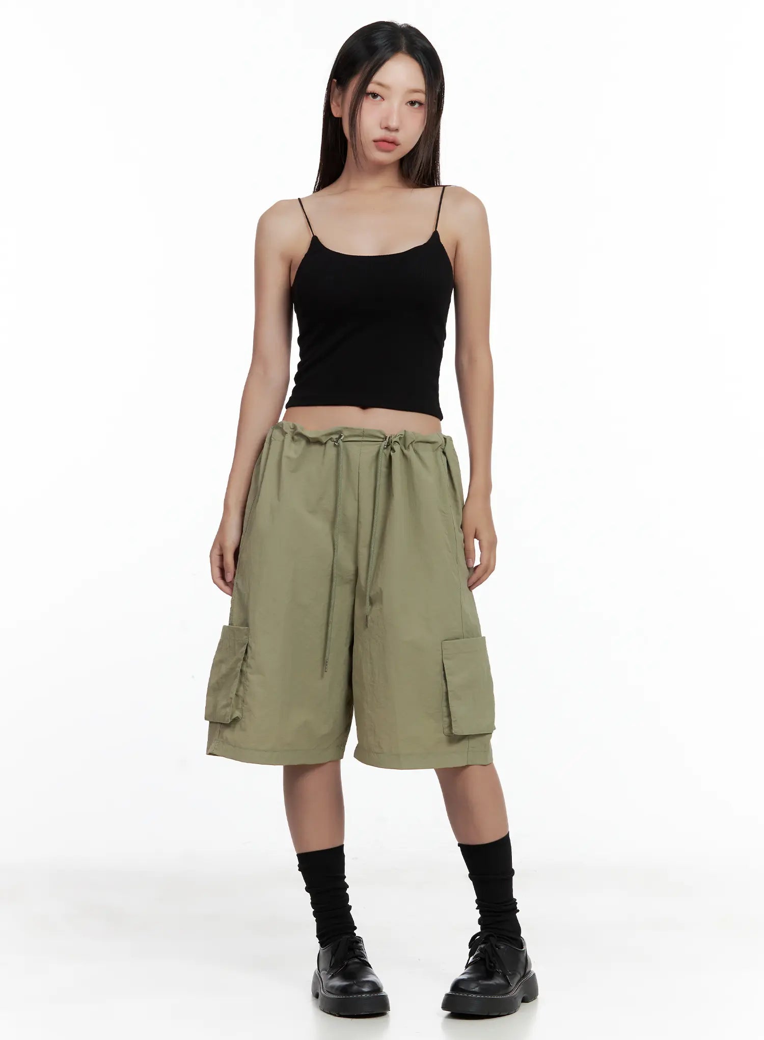 Nylon Cargo Bermuda Shorts CL509