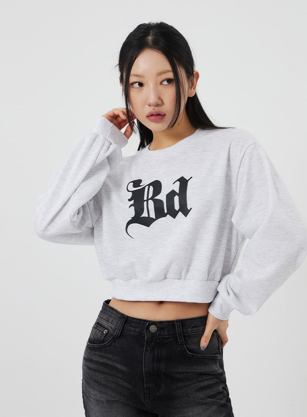 Graphic Cropped Sweatshirt CF327