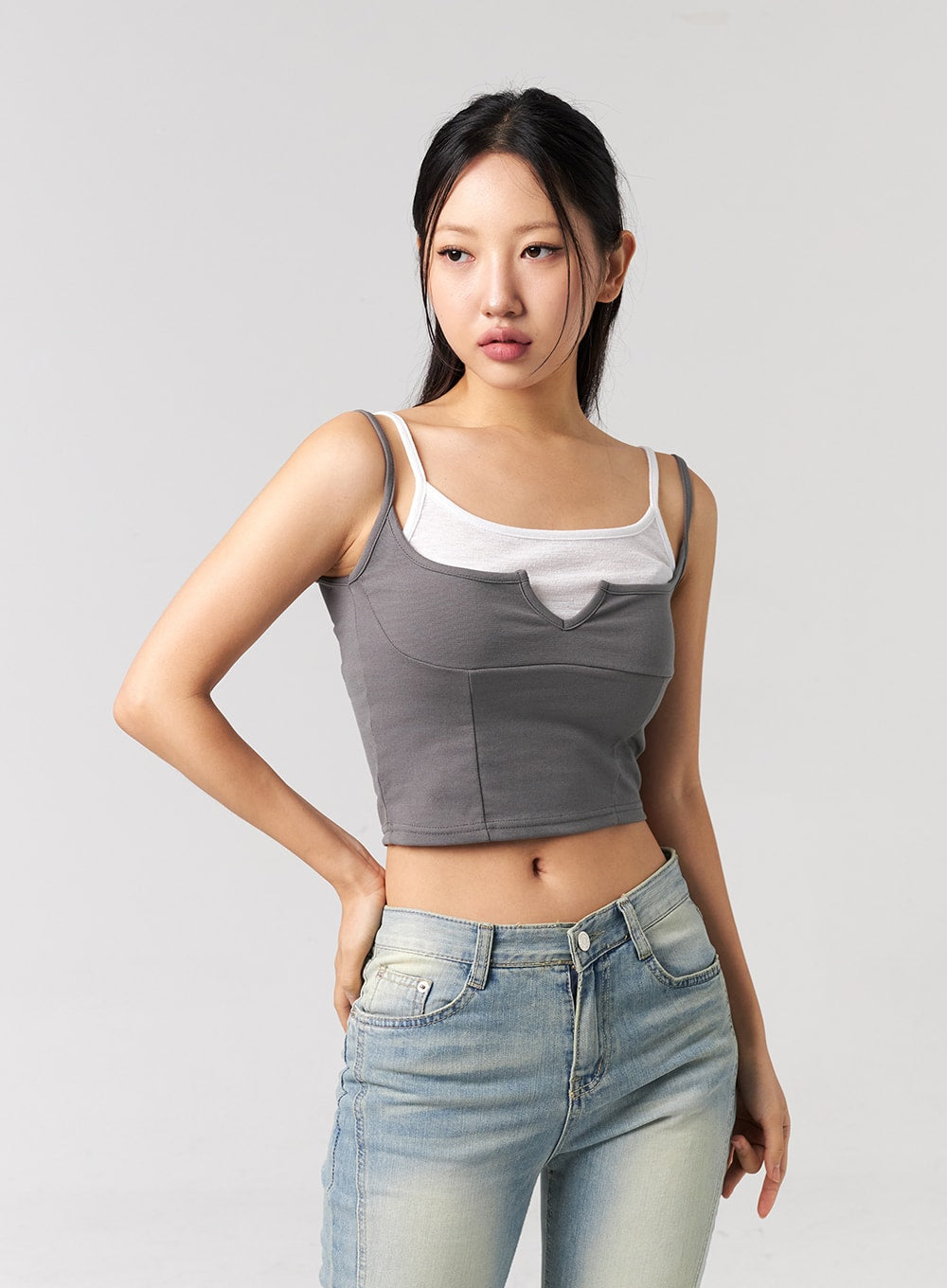 Cropped Layered Top CL311