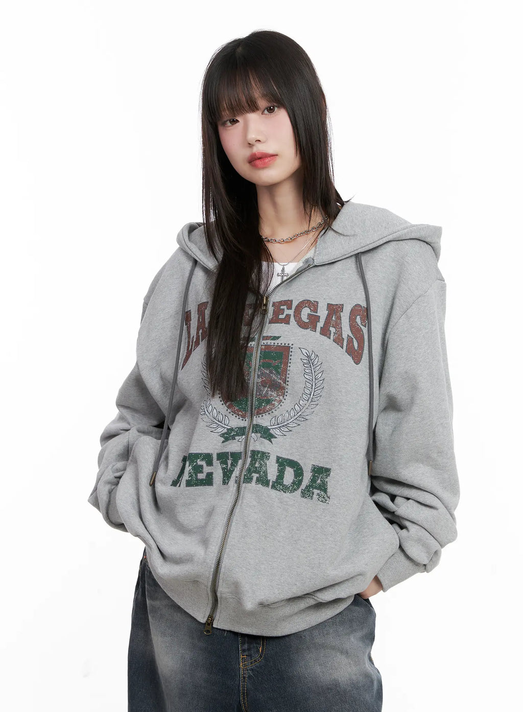 Vegas Graphic Zip-Up Hoodie