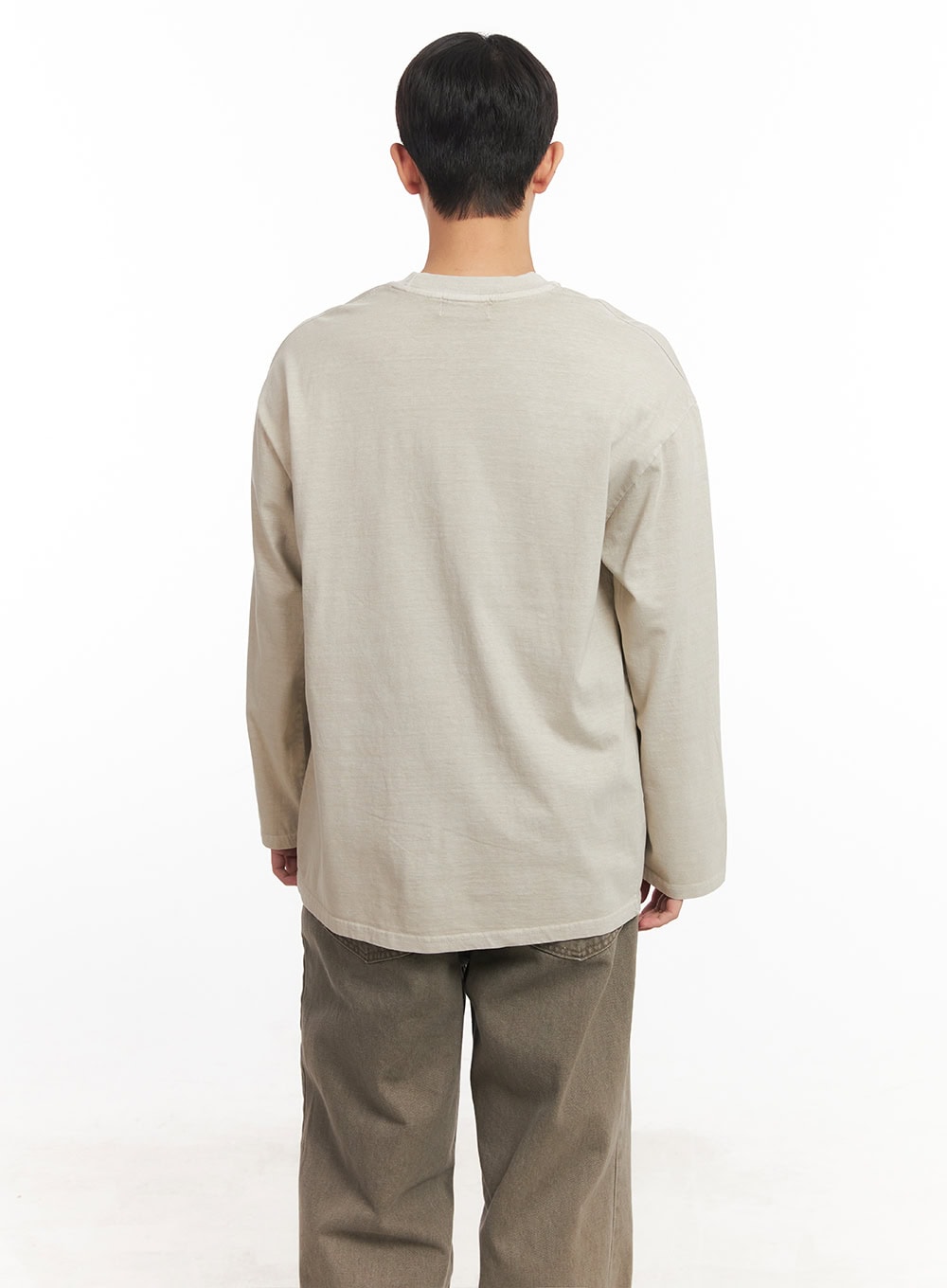 Men's Washed Long-Sleeve T-Shirt IM527