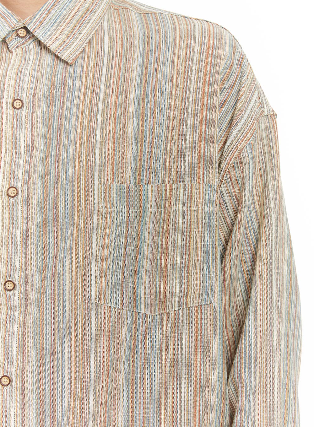 Men's Oversize Stripe Collared Shirt IM527