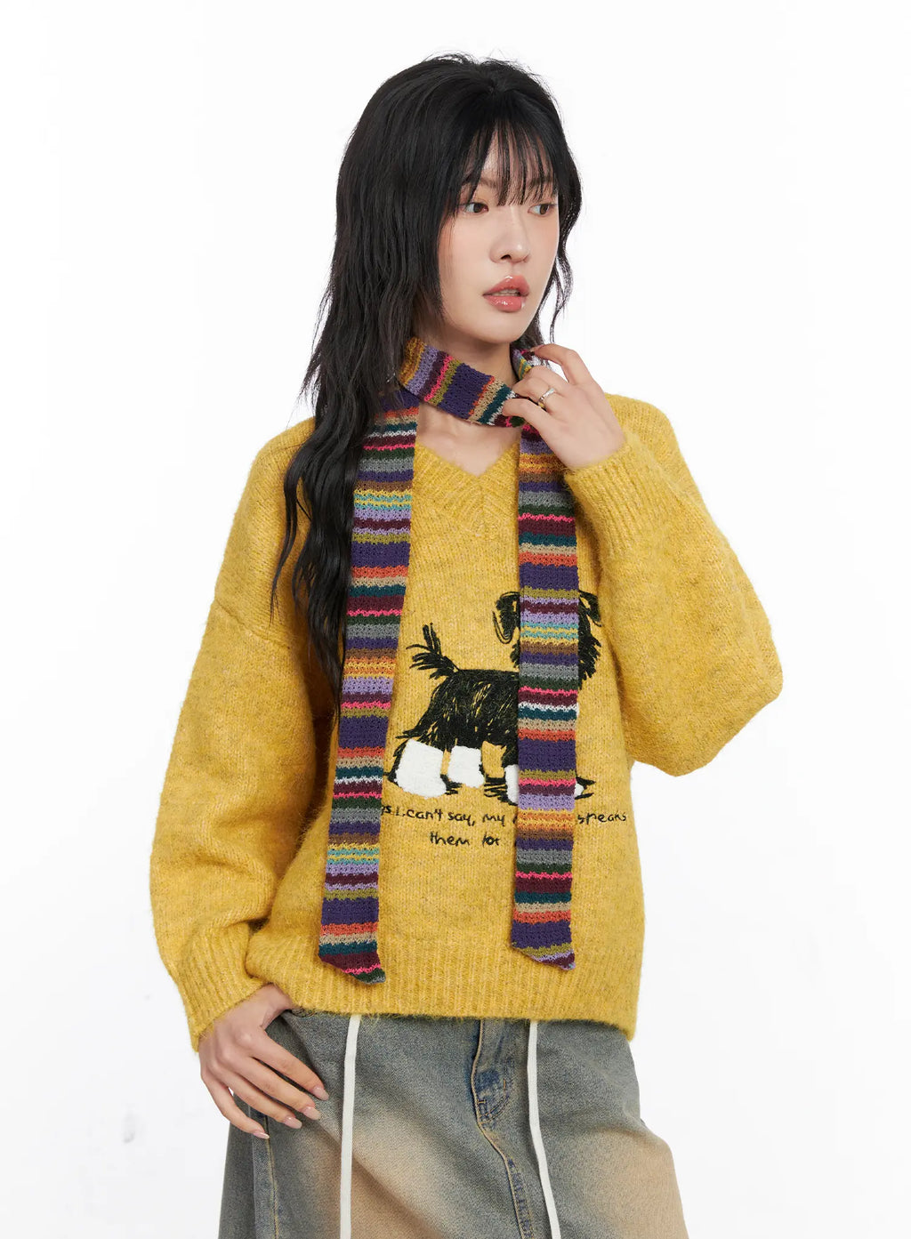 Multicolor Knit Scarf CO507