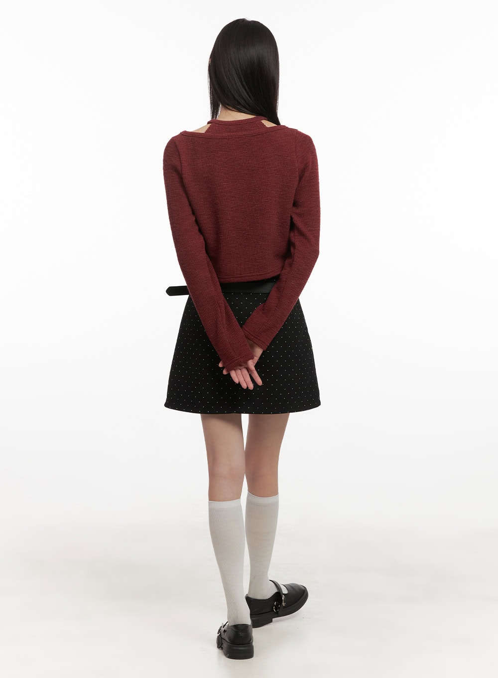 Slim-Fit Cardigan & Halter Top Set CD430