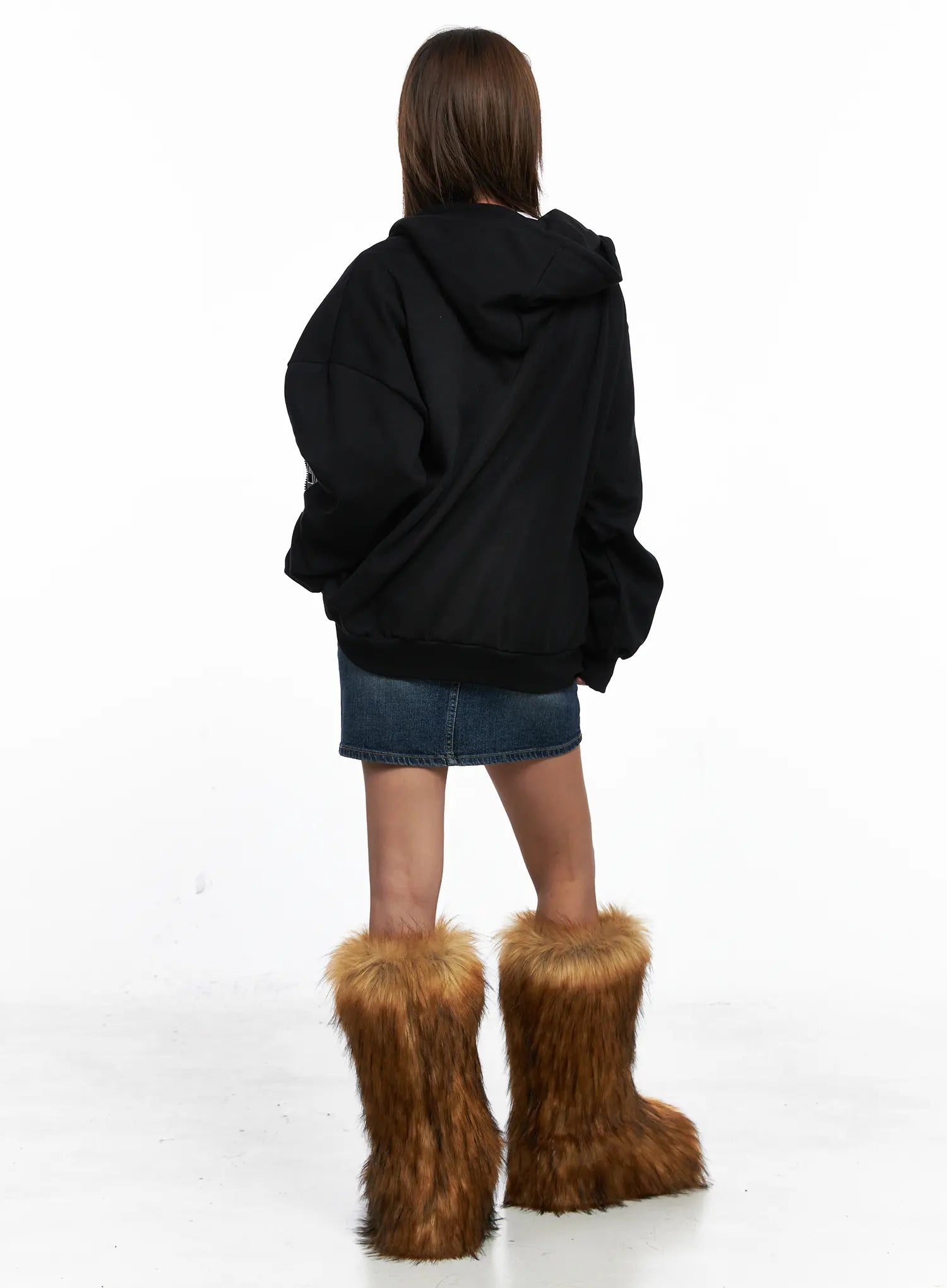 Oversized Graphic Zip-Up Hoodie CO513